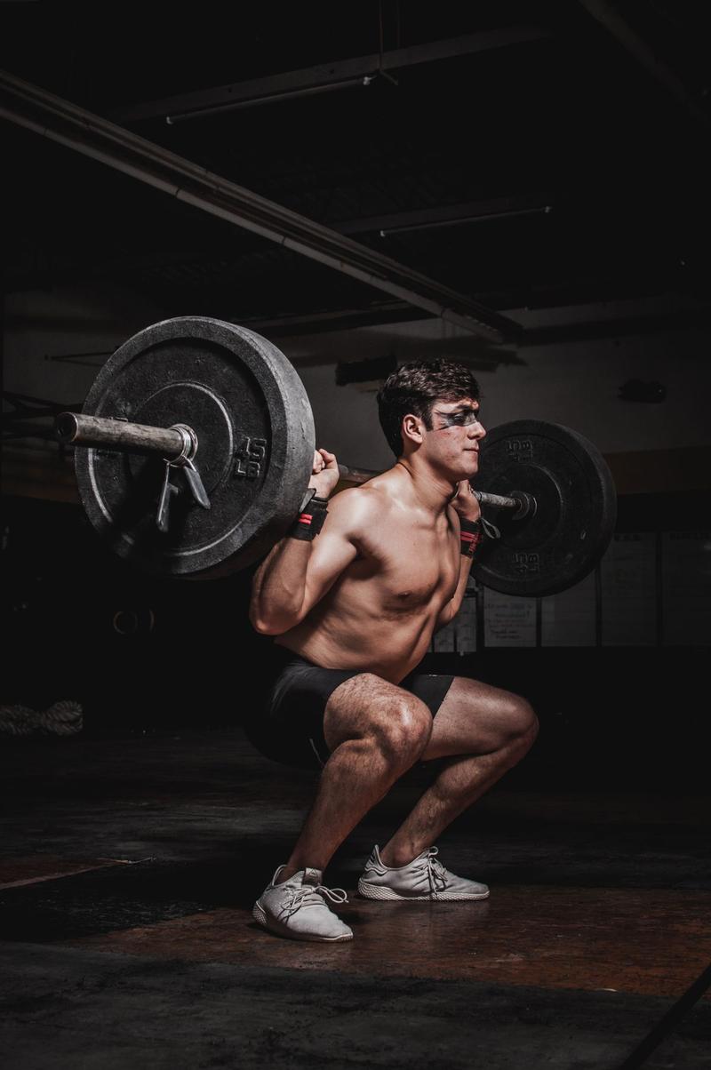 Bumper plates on a barbell